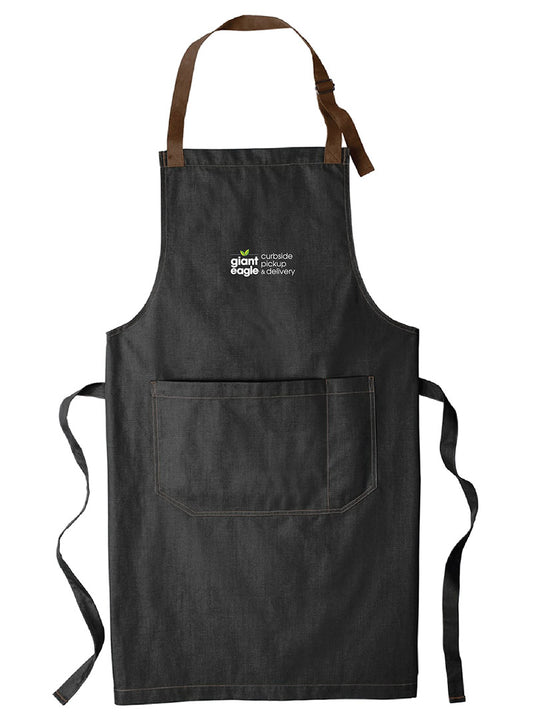 Curbside Embroidered Black Denim Apron