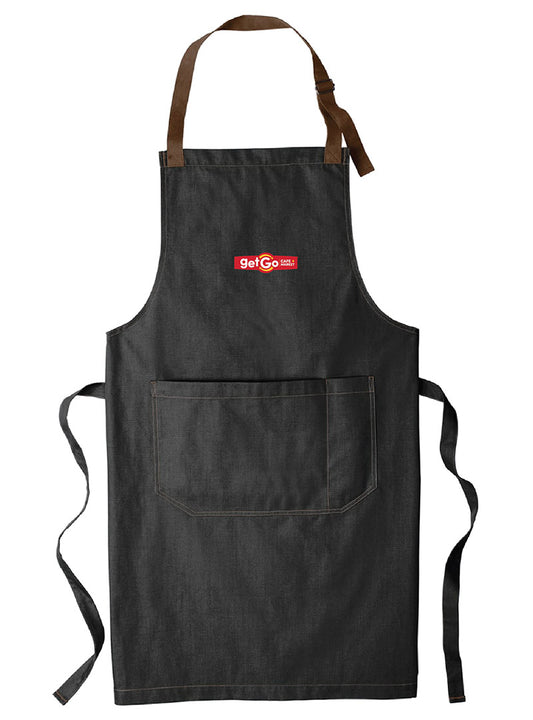 GetGo Embroidered Black Denim Apron