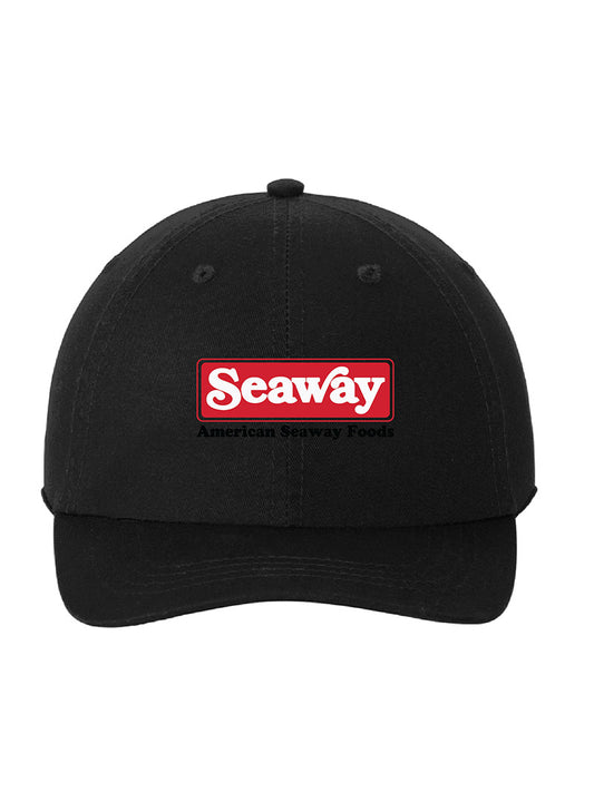 Embroidered Seaway Black Hat