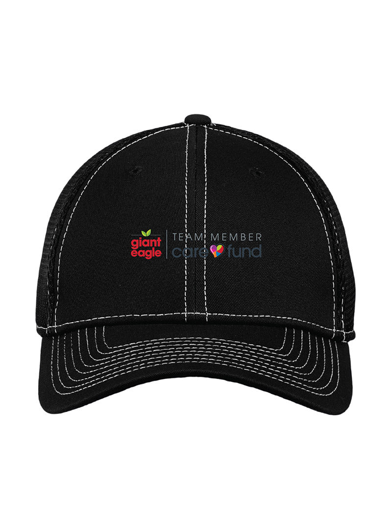 Care Fund Embroidered Black/White Hat