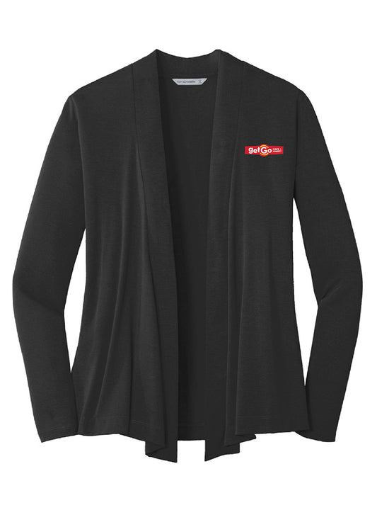 GetGo Embroidered Black Short Cardigan