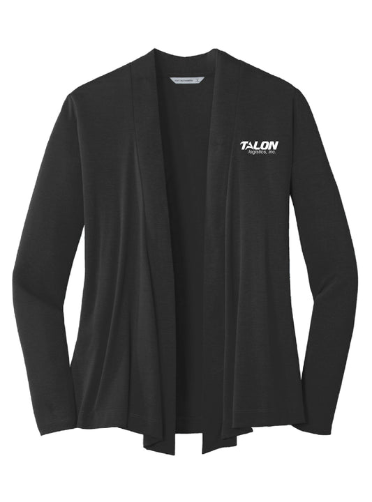 Talon Embroidered Black Short Cardigan