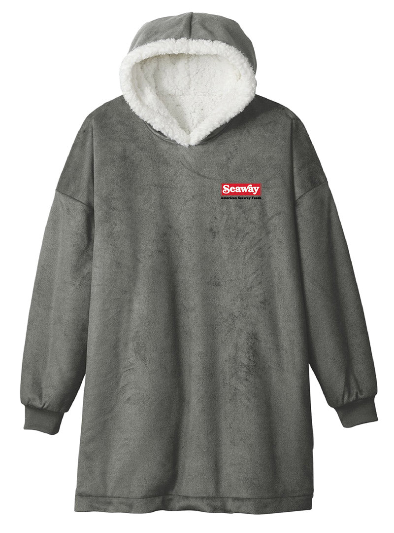 Seaway Embroidered Grey Wearable Blanket