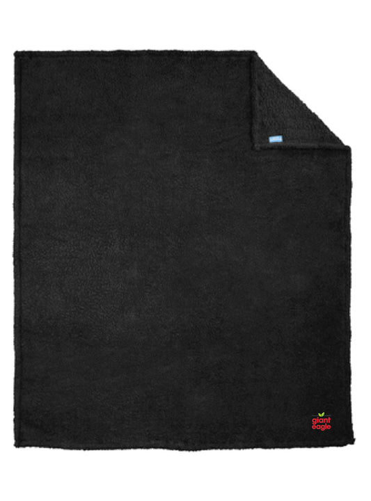 Giant Eagle Embroidered Black Blanket