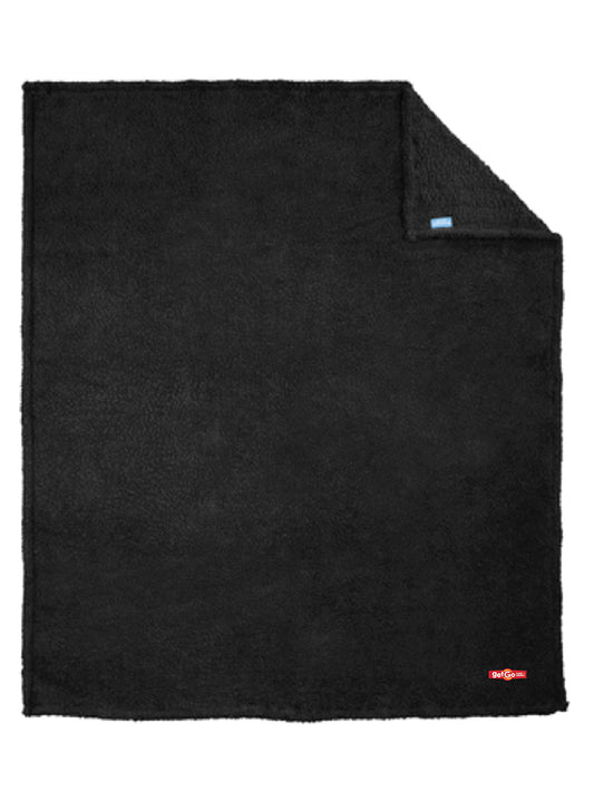 GetGo Embroidered Black Blanket