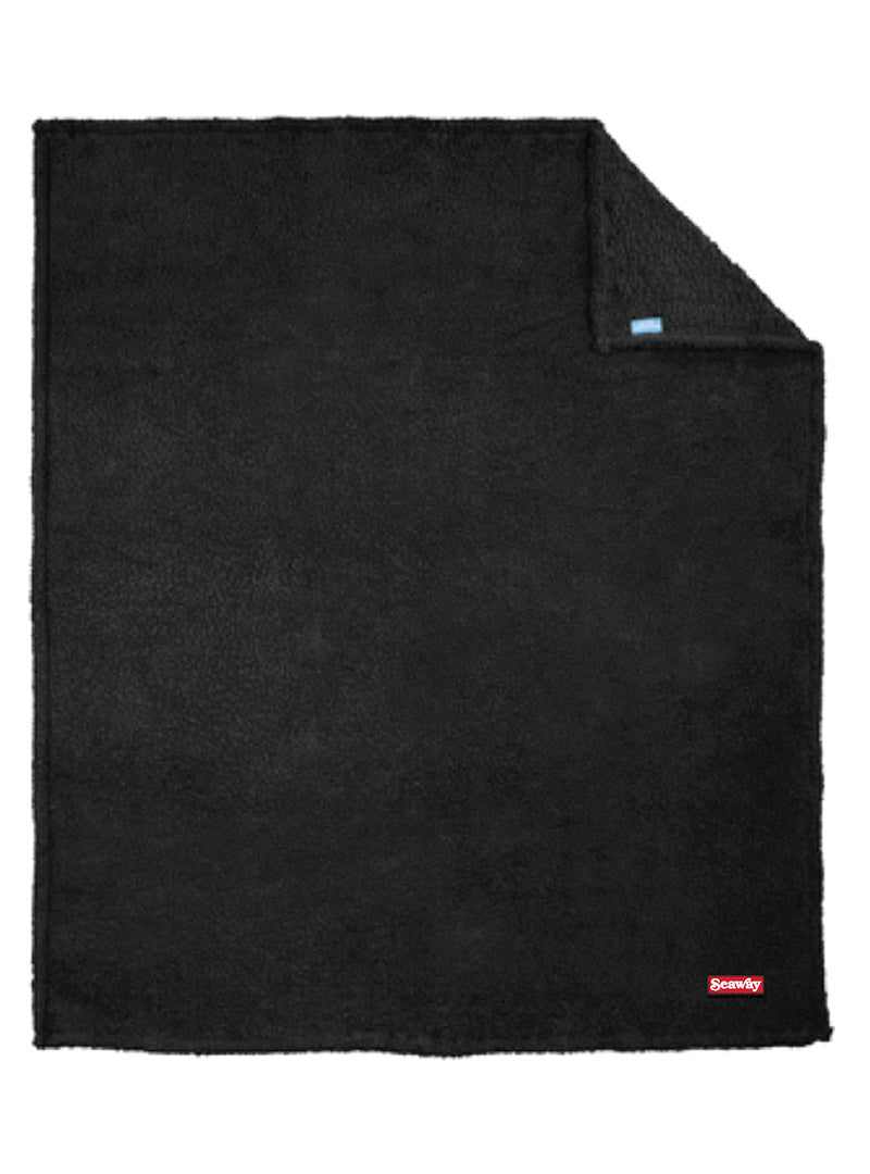 Seaway Embroidered Black Blanket