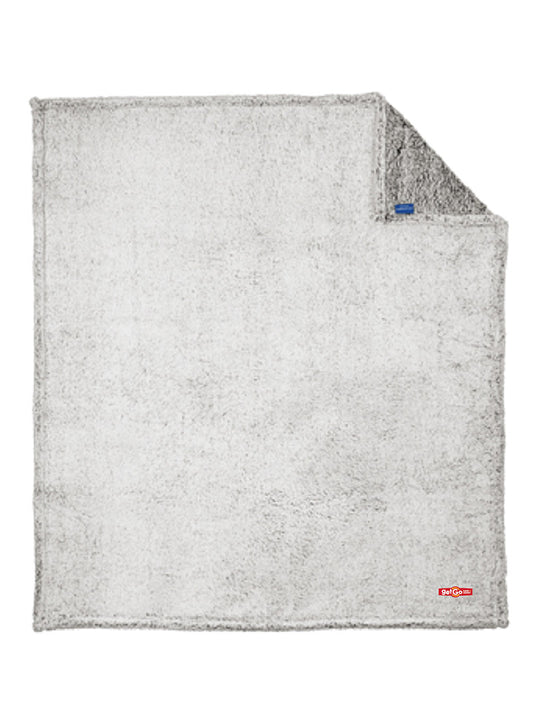 GetGo Embroidered Heather Grey Blanket