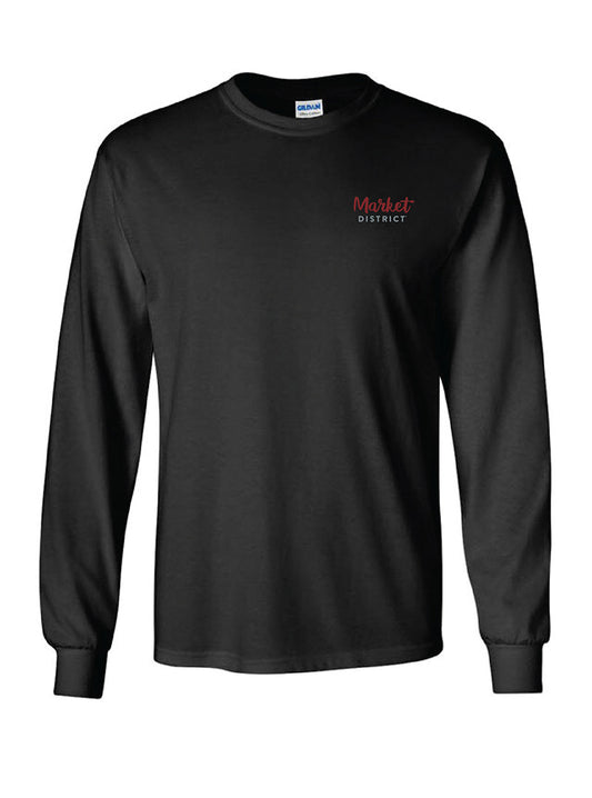 Market District Black Long Sleeve Tee