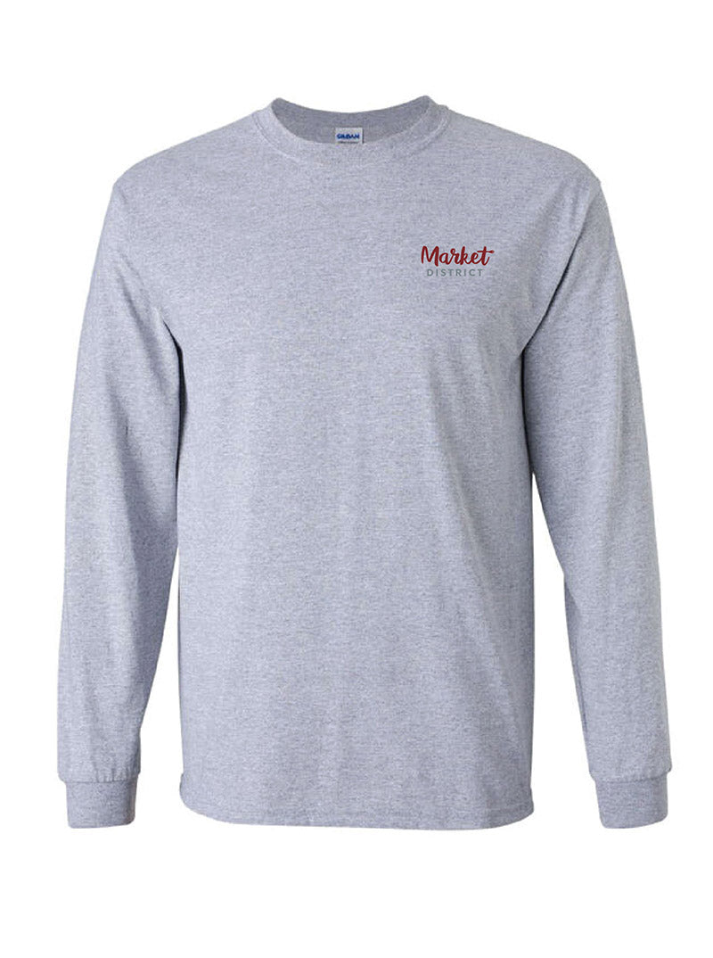 Market District Grey Long Sleeve Tee