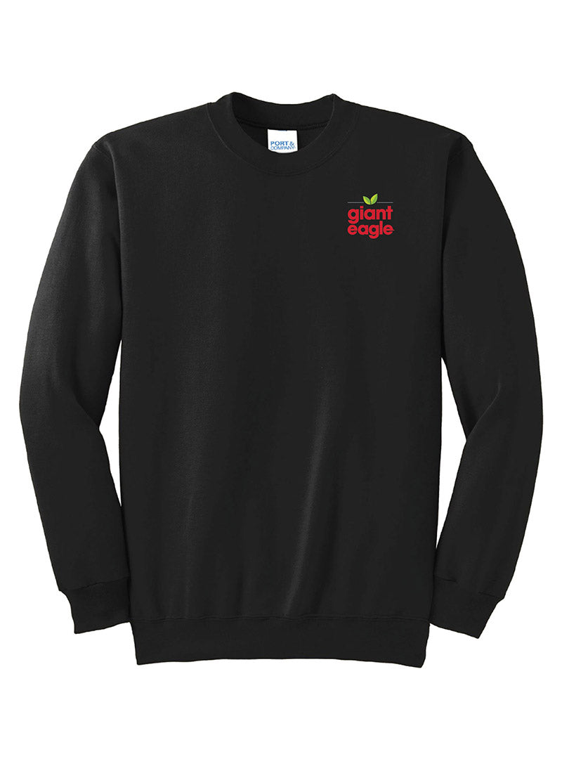 Embroidered Giant Eagle Black Crewneck