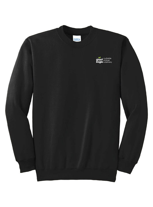 Embroidered Curbside Black Crewneck