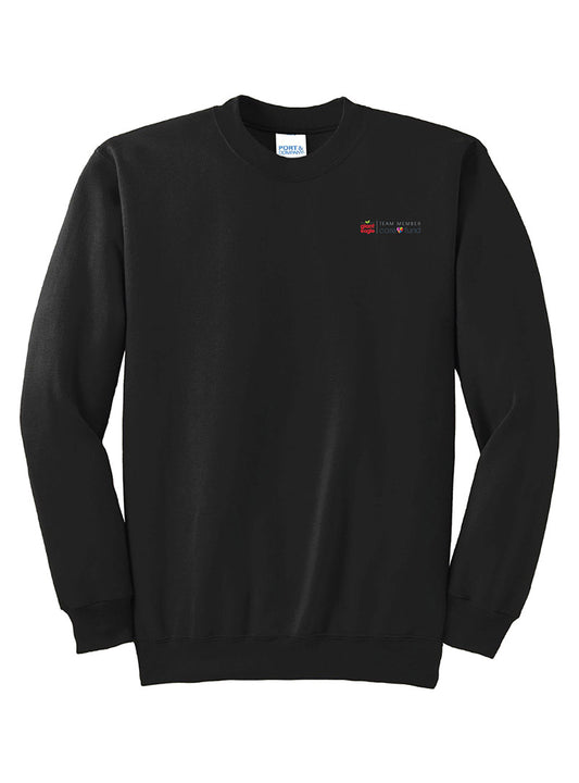 Embroidered Care Fund Black Crewneck