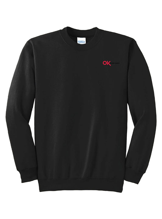 Embroidered OK Grocery Black Crewneck