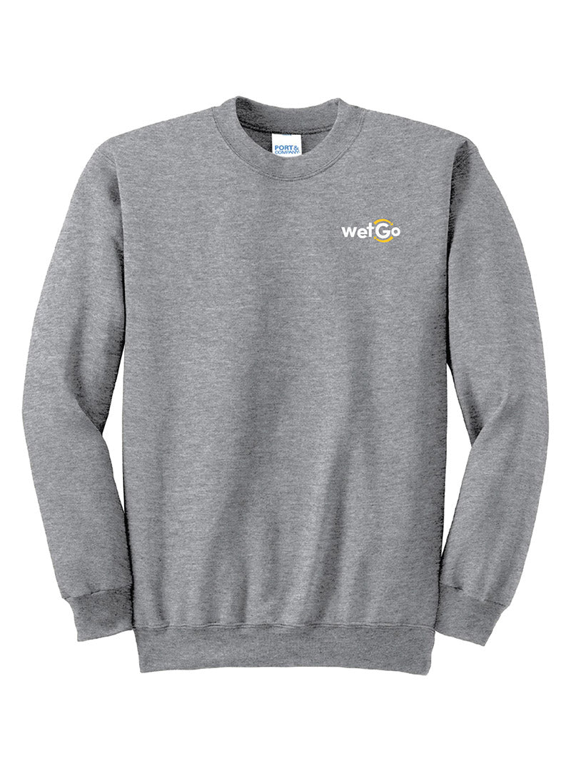 Embroidered WetGo Athletic Heather Crewneck