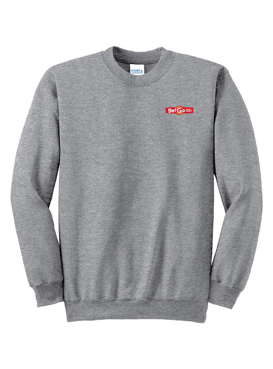 Embroidered GetGo Cafe & Market Athletic Heather Crewneck