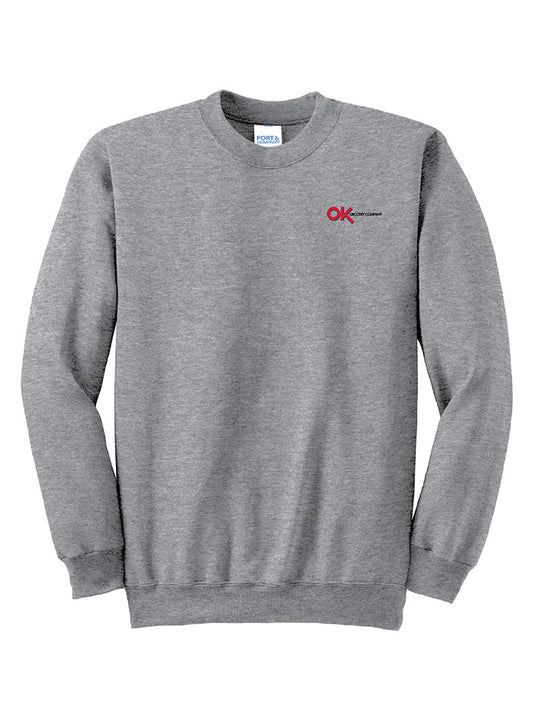 Embroidered OK Grocery Athletic Heather Crewneck