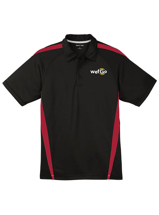 Embroidered WetGo Black/Red Polo