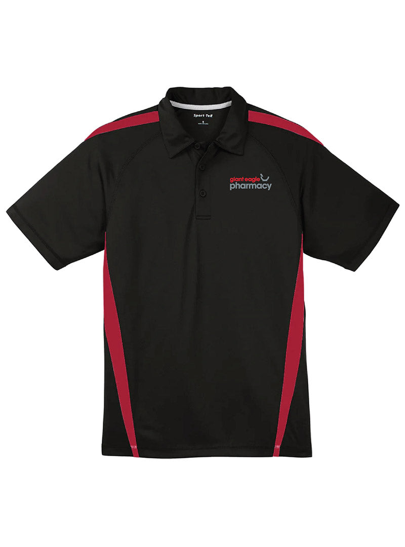 Embroidered Pharmacy Black/Red Polo