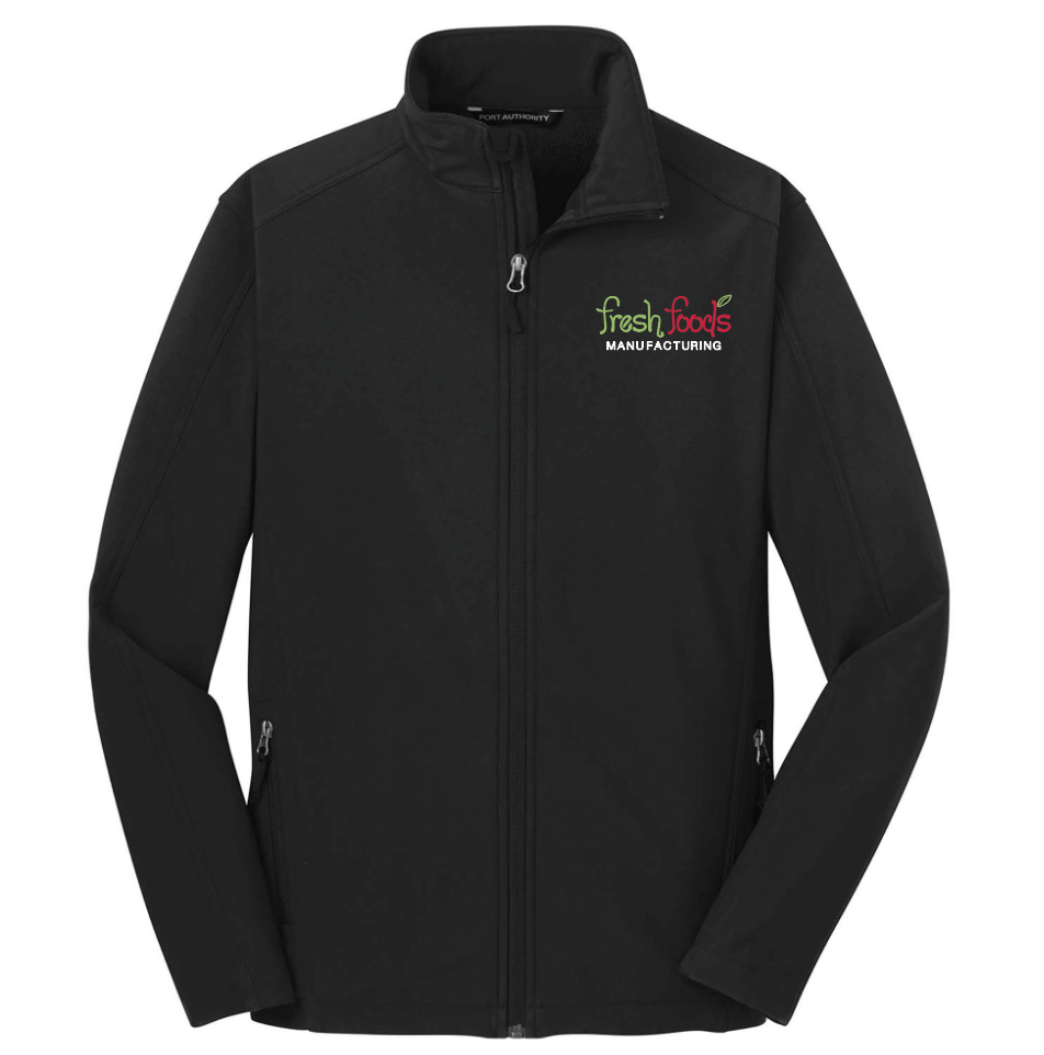 Fresh Foods Embroidered Black Full Zip