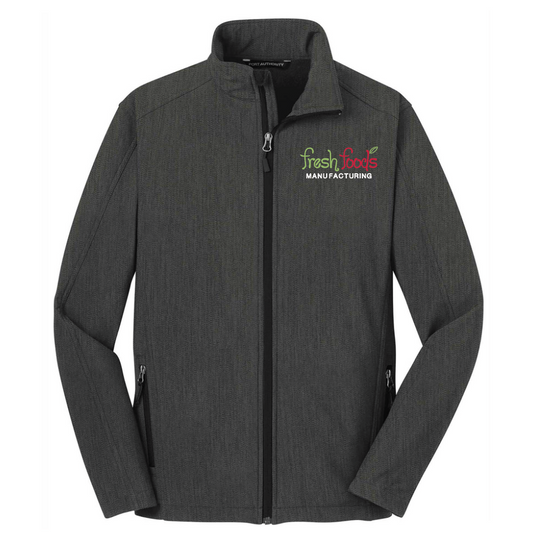 Fresh Foods Embroidered Black Charcoal Heather Full Zip