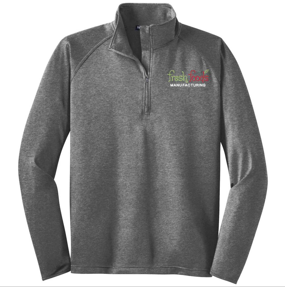 Fresh Foods Embroidered Sport Grey Quarter Zip