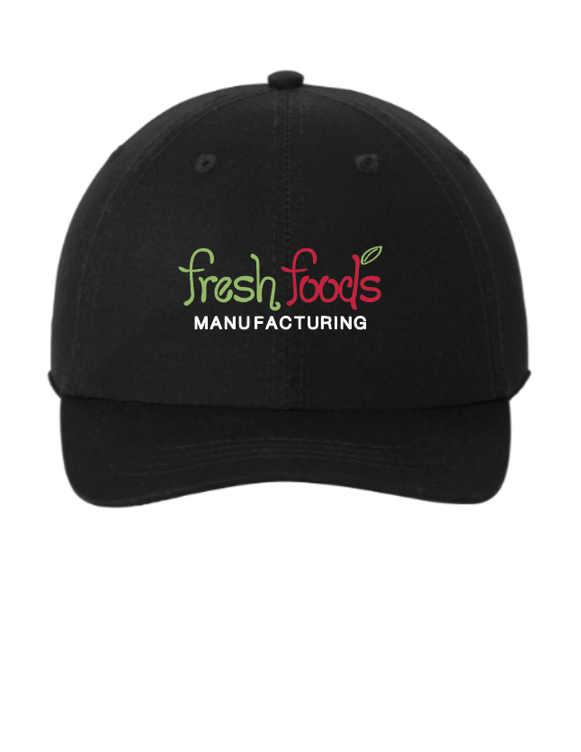 Embroidered Fresh Foods Black Hat