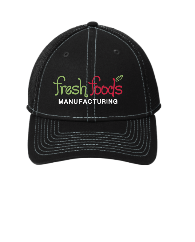 Fresh Foods Embroidered Black/White Hat