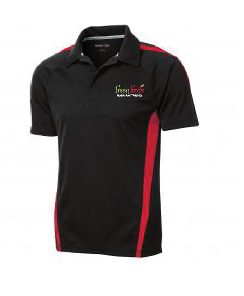 Embroidered Fresh Foods Black/Red Polo